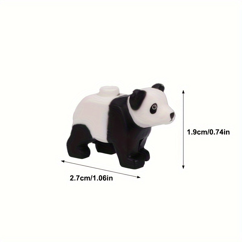 Zoo Animals Building Blocks Panda Brown & Bear Toy