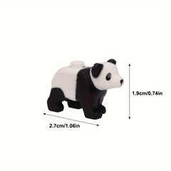 Zoo Animals Building Blocks Panda Brown & Bear Toy