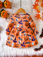 Baby Girl Halloween Printed Dress
