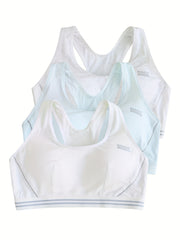 3pcs Seamless Sports Bras Breathable Running Workout Tank Bra