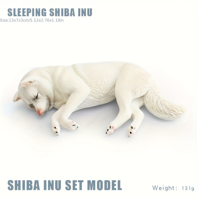 Realistic Shiba Inu Dog Figurines PVC Desktop Decor