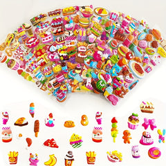 12pcs Dessert Sticker Crafts Scrapbooking Kids Puffy Children Stickers