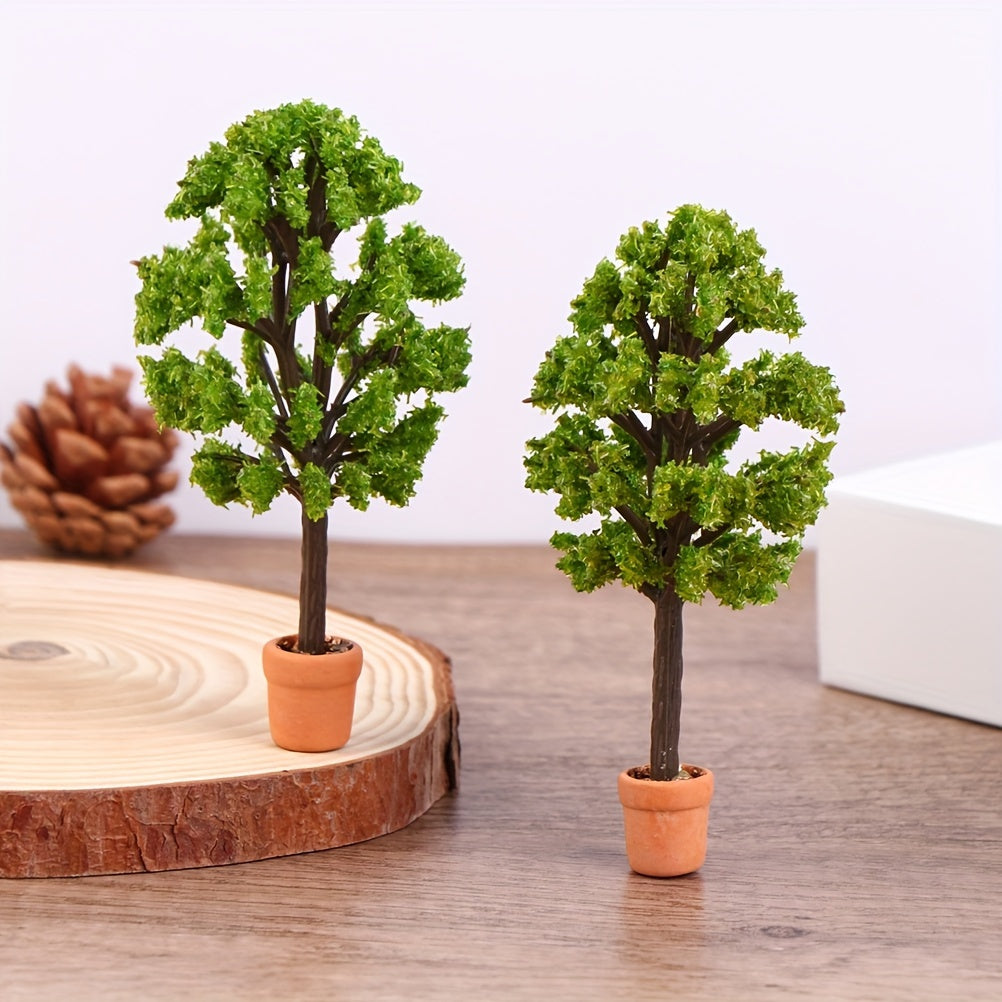 1/12 Dollhouse Tree Potted Plant Green Model Home Decor DIY Toy