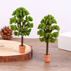 1/12 Dollhouse Tree Potted Plant Green Model Home Decor DIY Toy
