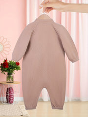 Baby Boy Ribbed Knit Footless Romper