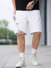 Men's Loose Fit Denim Shorts for Summer