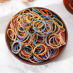 100pcs Colorful Candy Elastic Hair Ties for Girls