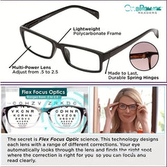 Multifocal Readers High Women Men Auto Adjusting Bifocal Glasses for Reading