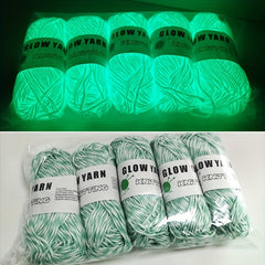 Glow In The Dark Yarn Luminous Cotton Soft DIY Knitting Crocheting Supplies