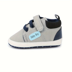 Baby Boys Hook and Loop Fastener Sneakers Lightweight Non Slip Shoes