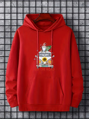 Christmas Style Van Print Hoodie Men Graphic Sweatshirt