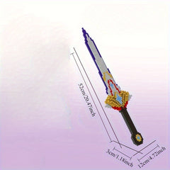1168pcs Building Blocks Model Kit Colorful Detailed Sword Perfect Gift