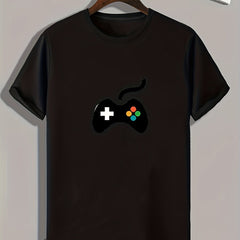Gamepad Print Men's Graphic T-shirt for Summer
