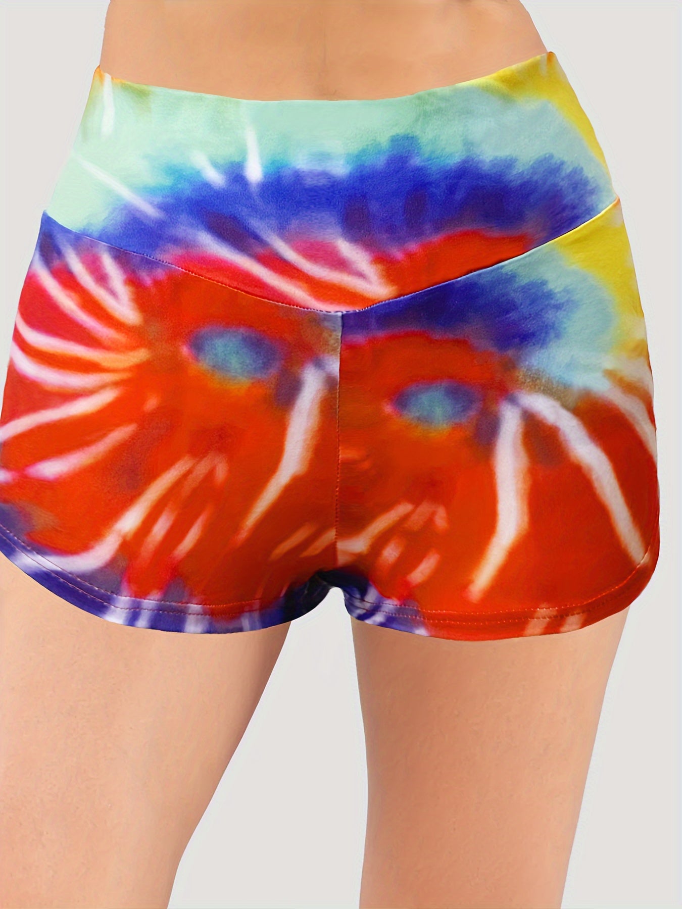 Tie Dye Yoga Shorts for Women - Stylish Activewear for Summer