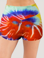 Tie Dye Yoga Shorts for Women - Stylish Activewear for Summer