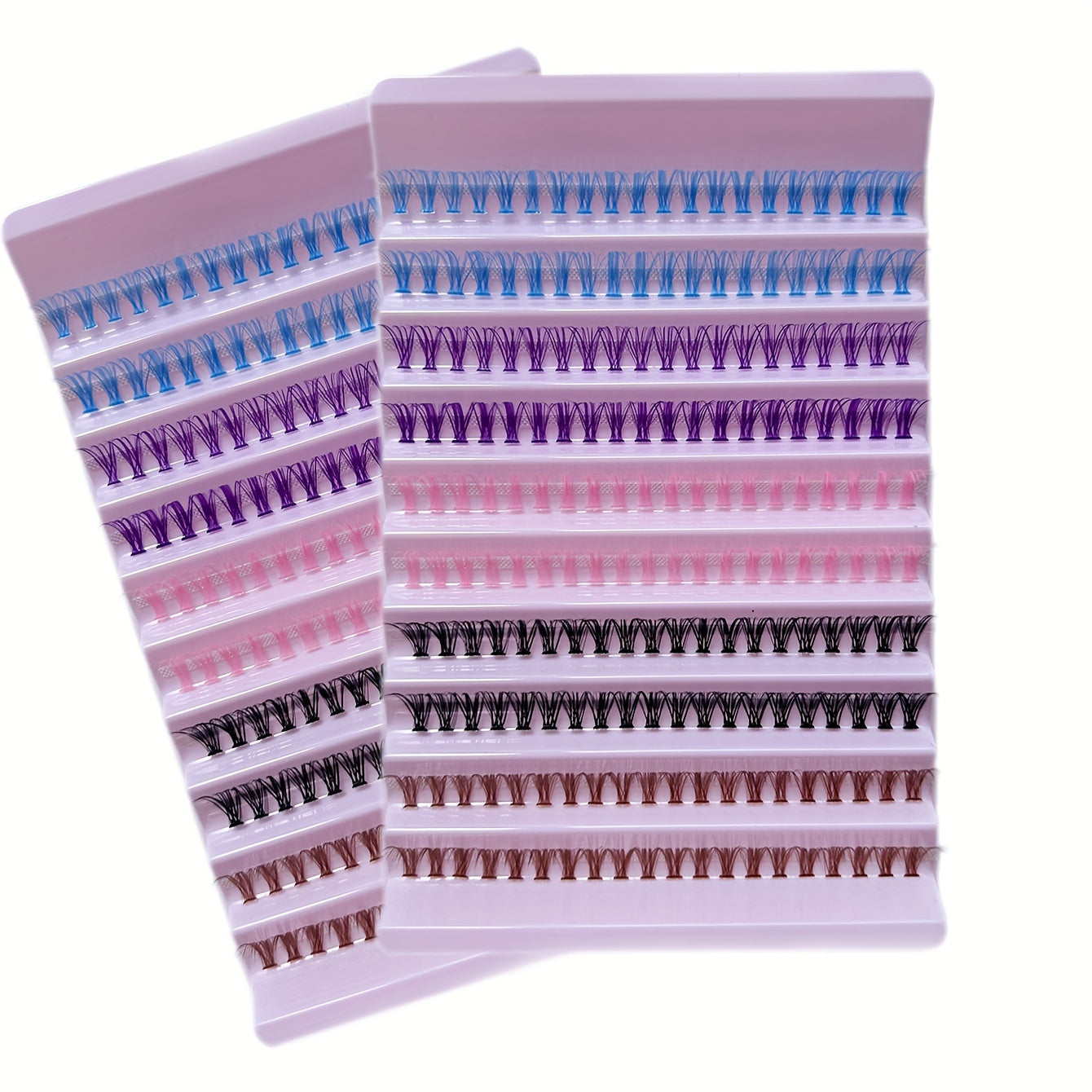 10 Row Cluster Lashes Natural Thick Segmented False Eyelashes with Self Grafting