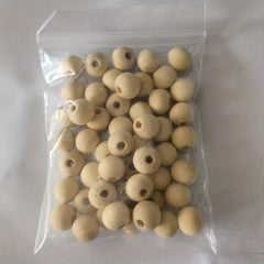 50pcs Wooden Bead Natural Beads Round Wood Beads DIY Craft Making 8mm 10mm