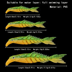 3pcs Soft Bait PVC Fishing Lures, Outdoor Fishing Accessories