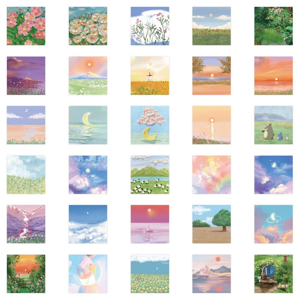 60PCS Waterproof Painting Stickers for Laptop Water Bottles Phone Bumper Decals