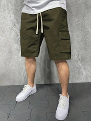 Men's Cargo Shorts Summer Casual Loose Waist Drawstring Shorts