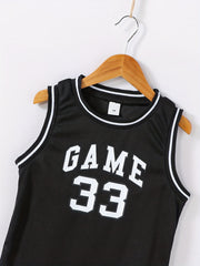 Kids Basketball Suit Set 33 Shirt & Shorts for Summer Training