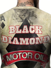 "BLACK DIAMOND" Men's Short Sleeve Graphic Tee Shirt