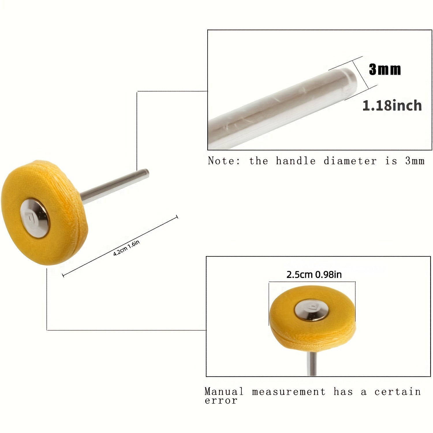 10pc Small Muslin Polishing Wheel for Drill Bits - 3.0mm
