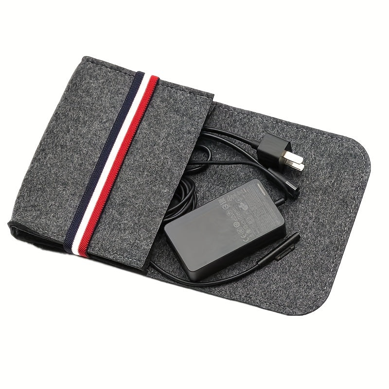 Portable Storage Bag Button Elastic Band Charging Travel Storage Bag