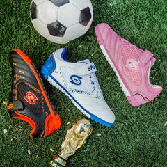 Boys Hook & Loop TF Soccer Cleats Comfortable Sport Shoes Kids Children