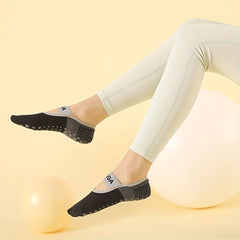 Non Slip Yoga Socks with Grip Towel Bottom for Pilates Home Workouts