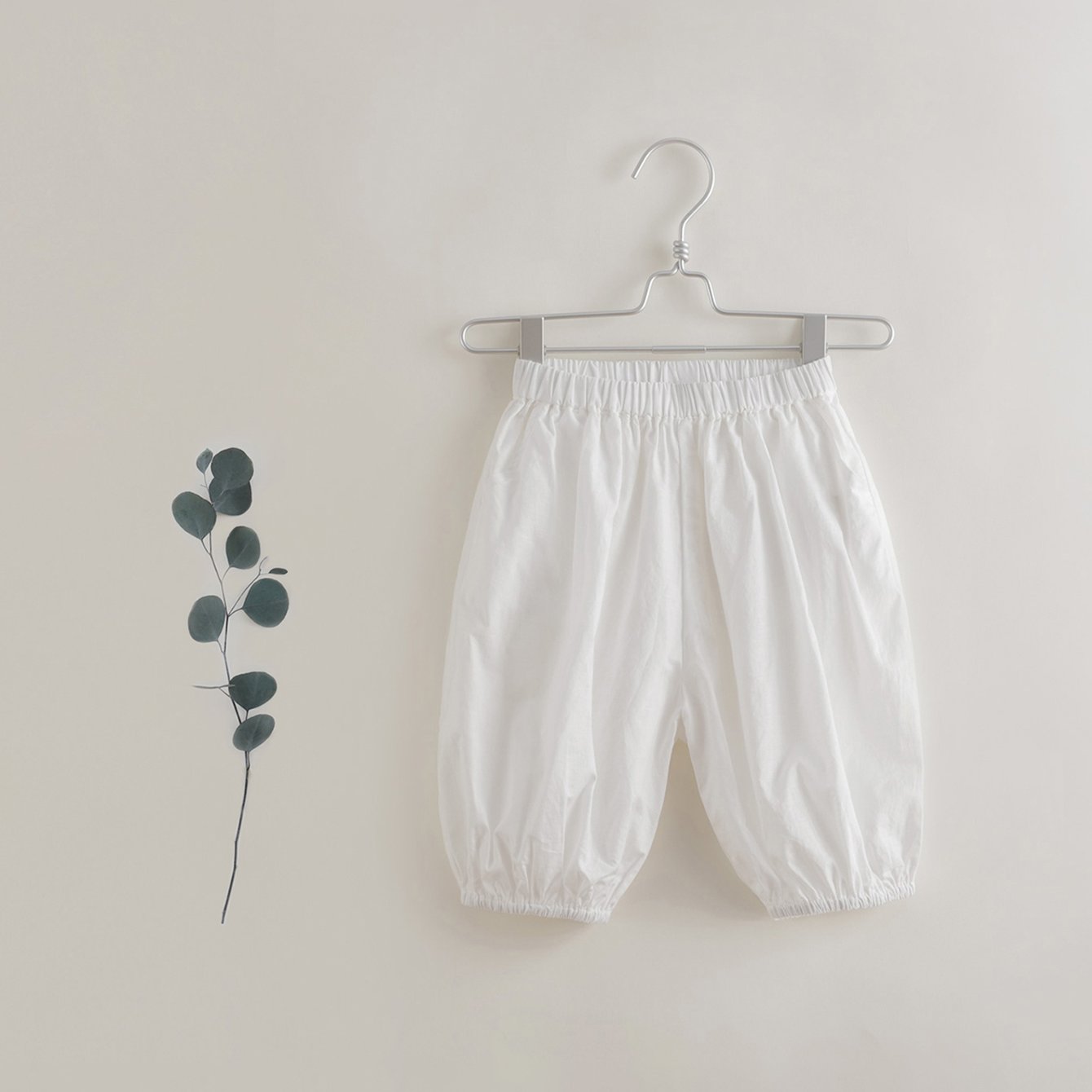 MARC&JANIE Girls Linen Capris Elastic Waist Cropped Pants