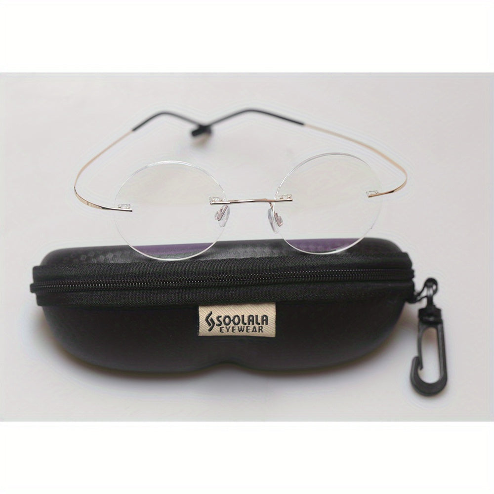 Titanium Stainless Steel Rimless Reading Glasses