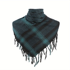 Camouflage Tassel Scarf Hip Hop Skull Jacquard Shawl