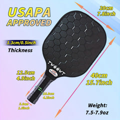 2pk Fiberglass Pickleball Paddles w/ Bags & 4 Balls Set