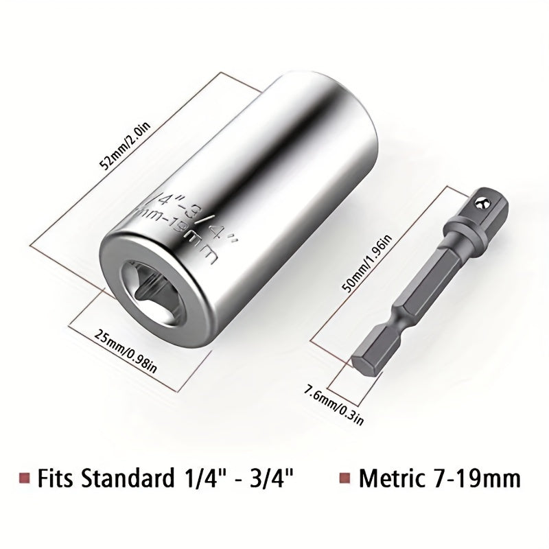 Multifunctional Wrench Socket with Connecting Rod Universal Wrench Socket
