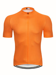 Men's Solid Cycling Jersey Long Sleeve Active Shirt