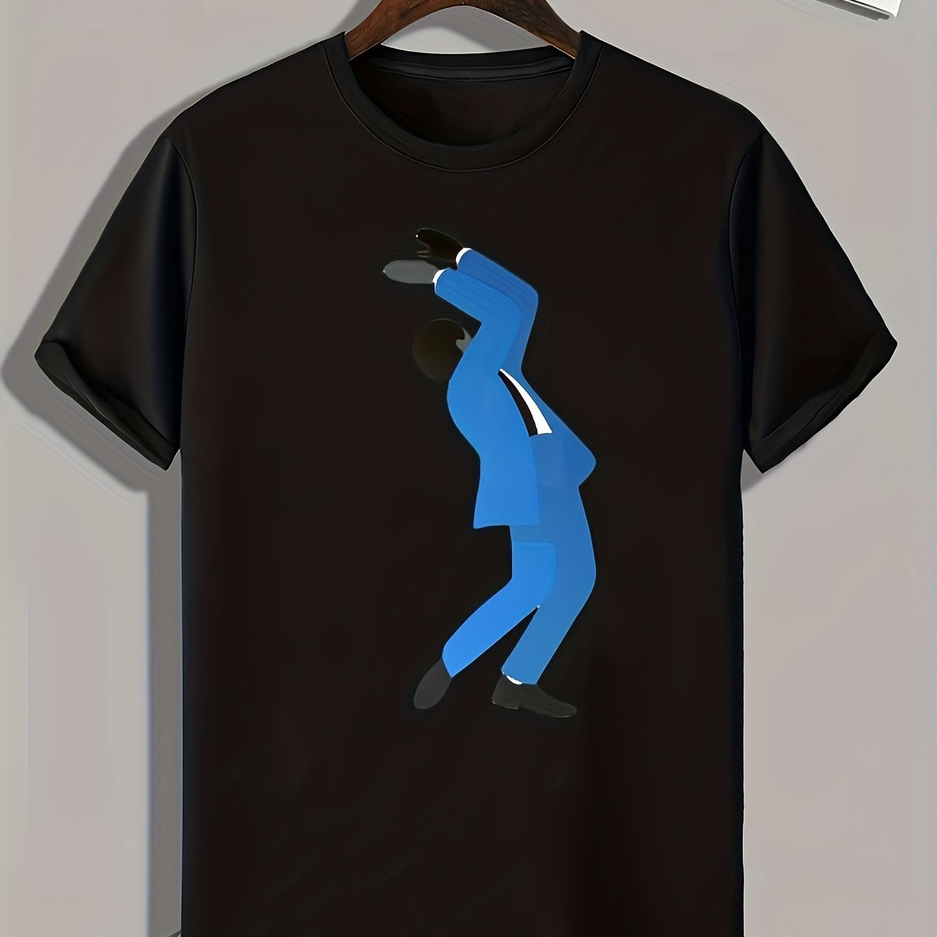 Male Dancer Pattern Print Men's Comfy Sports T-shirt