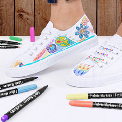20pcs Fabric Markers Pens Set Non Toxic Permanent Paint Fine Point