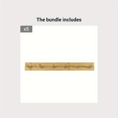 Nordic Solid Wood Hook Wall Hanging Clothes Rack