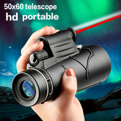 12x50 HD Telescope BAK4 w/ Spotlight, Camping Bird Watching Concerts