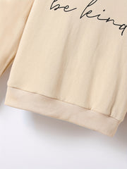 Boy's Hoodie & Sweatpants Set BE KIND Print Kid's Clothes