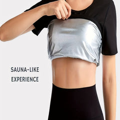 Sauna Sweat Short Sleeve T shirt Round Neck Women's Activewear