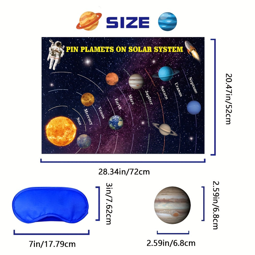 Solar System Party Game 24 Planet Stickers Large Posters