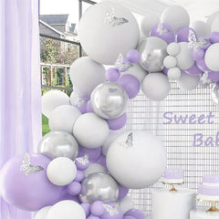 116pcs Purple Balloon Set for Birthdays Weddings Thanksgiving