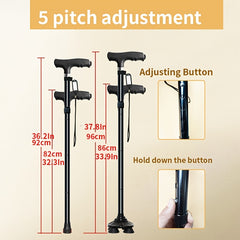 Adjustable Canes Portable Walking Sticks for Hiking