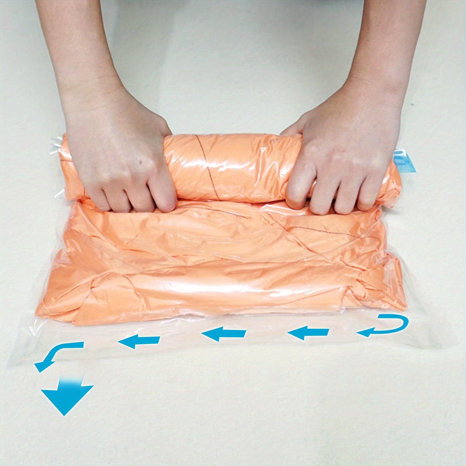 8pcs Vacuum Compression Storage Bags Transparent Sealed Moving Bags
