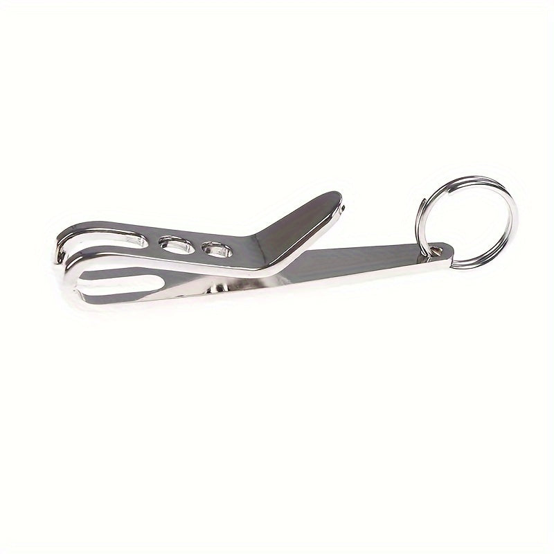 3pcs Stainless Steel Key Suspension Clip Holder with Keychain