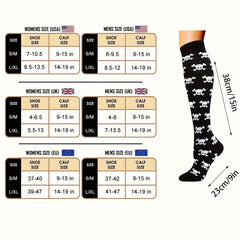 4 Pairs Compression Socks for Women & Men Knee High for Nurses Running
