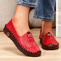 Women's Hollow Out Flat Shoes Slip On Comfy Walking Shoes