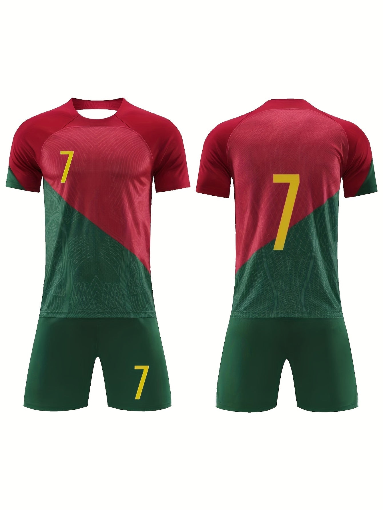 Boys Soccer Sports Outfit - Jersey & Breathable Shorts Set
